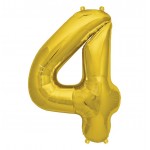 GLOBO FOIL 34" 87CM ORO Nº4