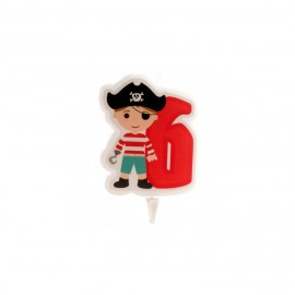 VELA PIRATAS NO6 7CM. 12UN.REF.345260