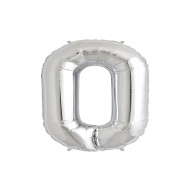 GLOBO FOIL PLATA 34" LETRA O