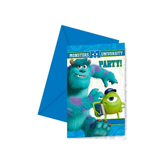 MONSTERS UNIV.INVITACIONES 6UN.