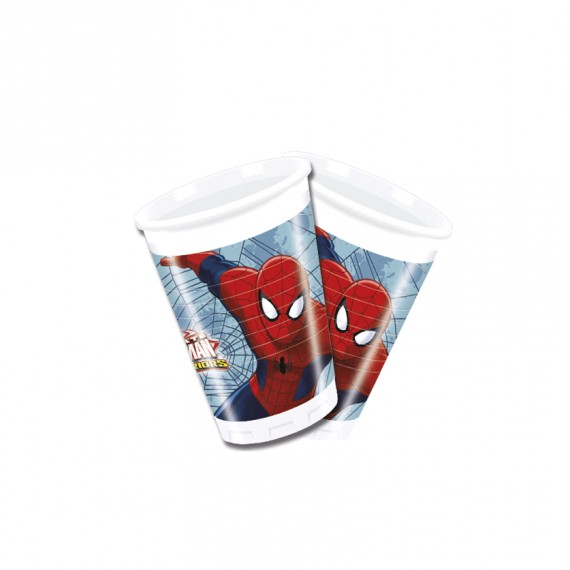 SPIDERMAN ULTIMATE VASOS 8UN.