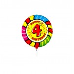 GLOBO FOIL REDONDO 21" Nº 4 - SERPIENTE