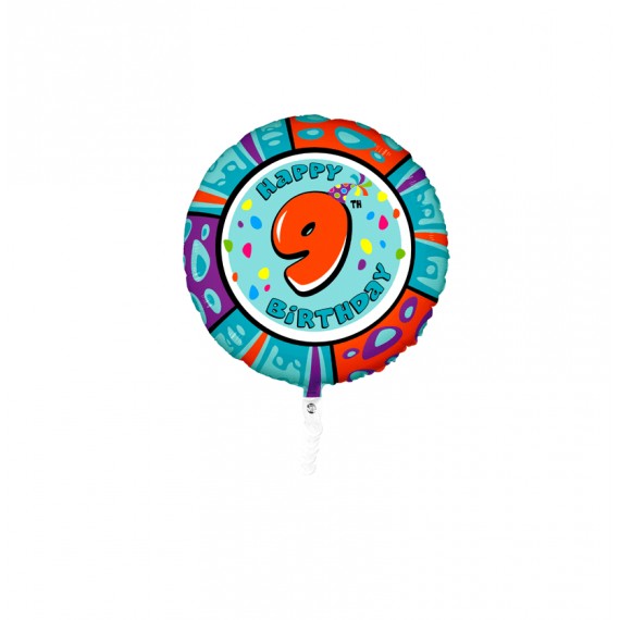 GLOBO FOIL REDONDO 21" Nº 9 - GECO