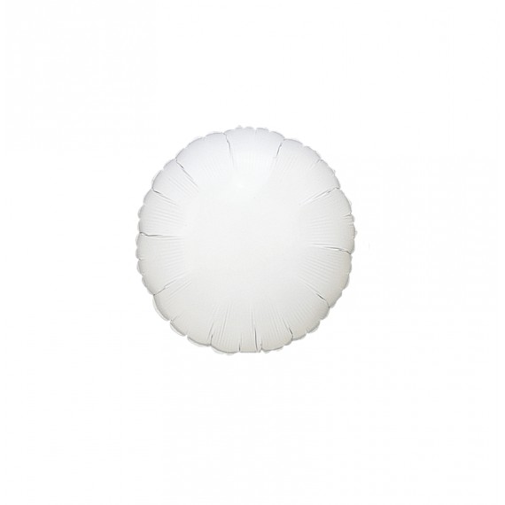 GLOBO FOIL 18" REDONDO BLANCO