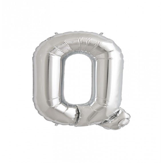 GLOBO FOIL PLATA 34" LETRA Q