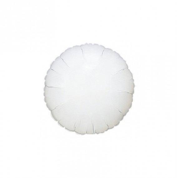 GLOBO FOIL 18" REDONDO BLANCO BLISTER R.991