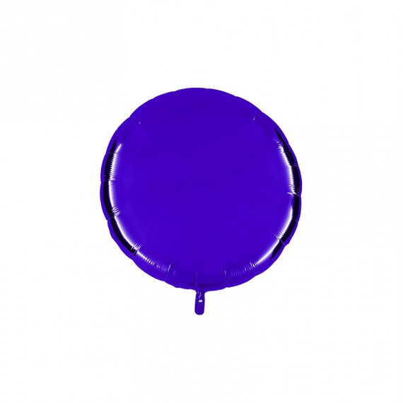 GLOBO FOIL 18" REDONDO AZUL MARINO BLISTER R.743