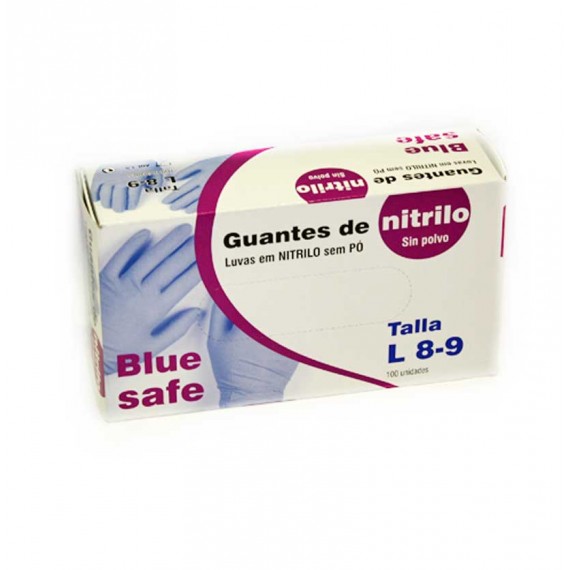 GUANTES NITRILO AZUL S/POLVO 100UN.(TALLA S)-1