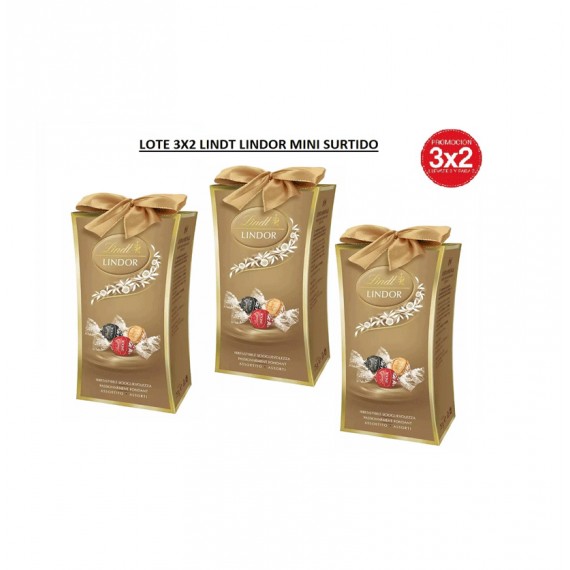 LOTE 3X2 LINDT LINDOR MINI SURTIDO 20UX75GR.