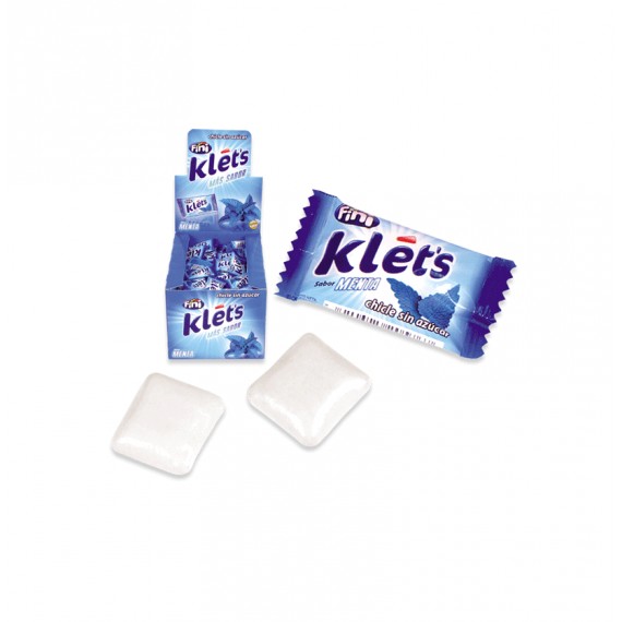 FINI CHICLES KLETS MENTA S/AZ 200UN.