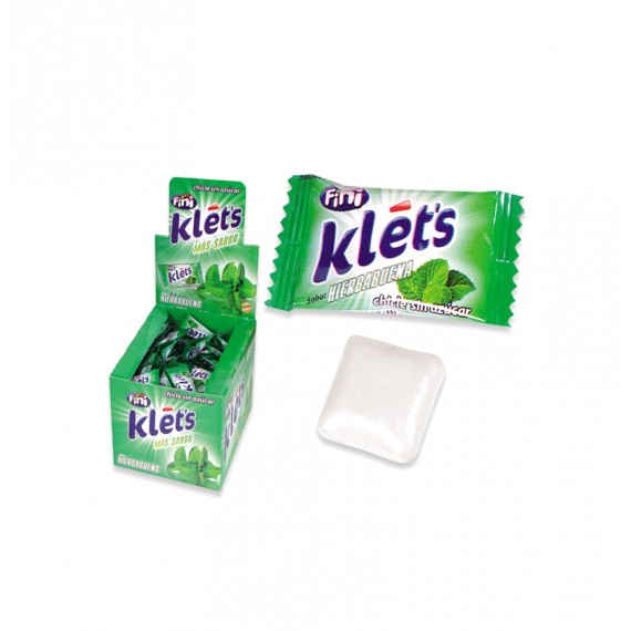 FINI CHICLES KLETS HIERBABUENA S/AZ 200UN.