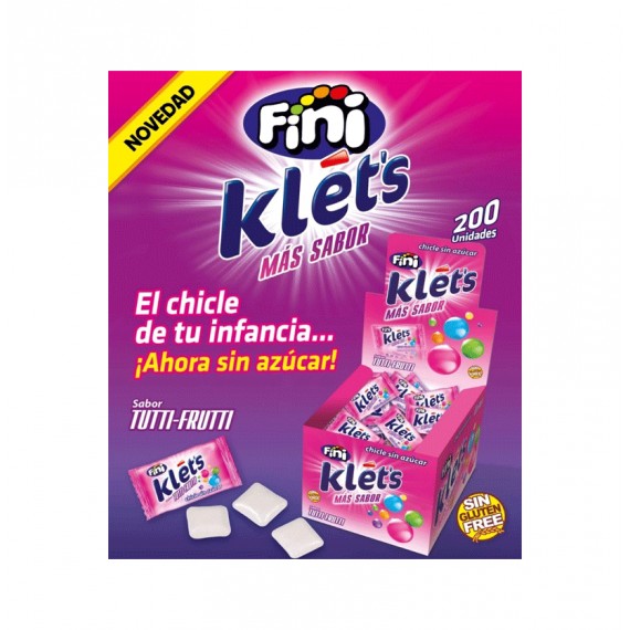 FINI CHICLES KLETS TUTTI FRUTTI S/AZ 200UN.