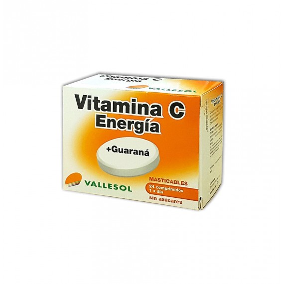 VALLESOL VITAMINA C ENERGIA+GUARANA 24 COMPRIMIDOS