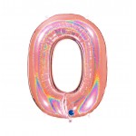 GLOBO FOIL 40" GLITTER HOLOG. ROSA-Nº0