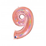 GLOBO FOIL 40" GLITTER HOLOG. ROSA-Nº9