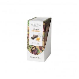 SIMON COLL CHOCOLATE 70% CACAO CON NARANJA 10X85G