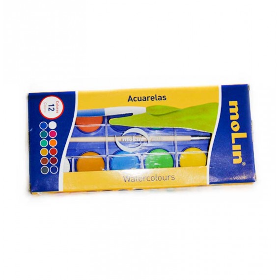 MOLIN ACUARELAS 12 COLORES REF.ACR970-12